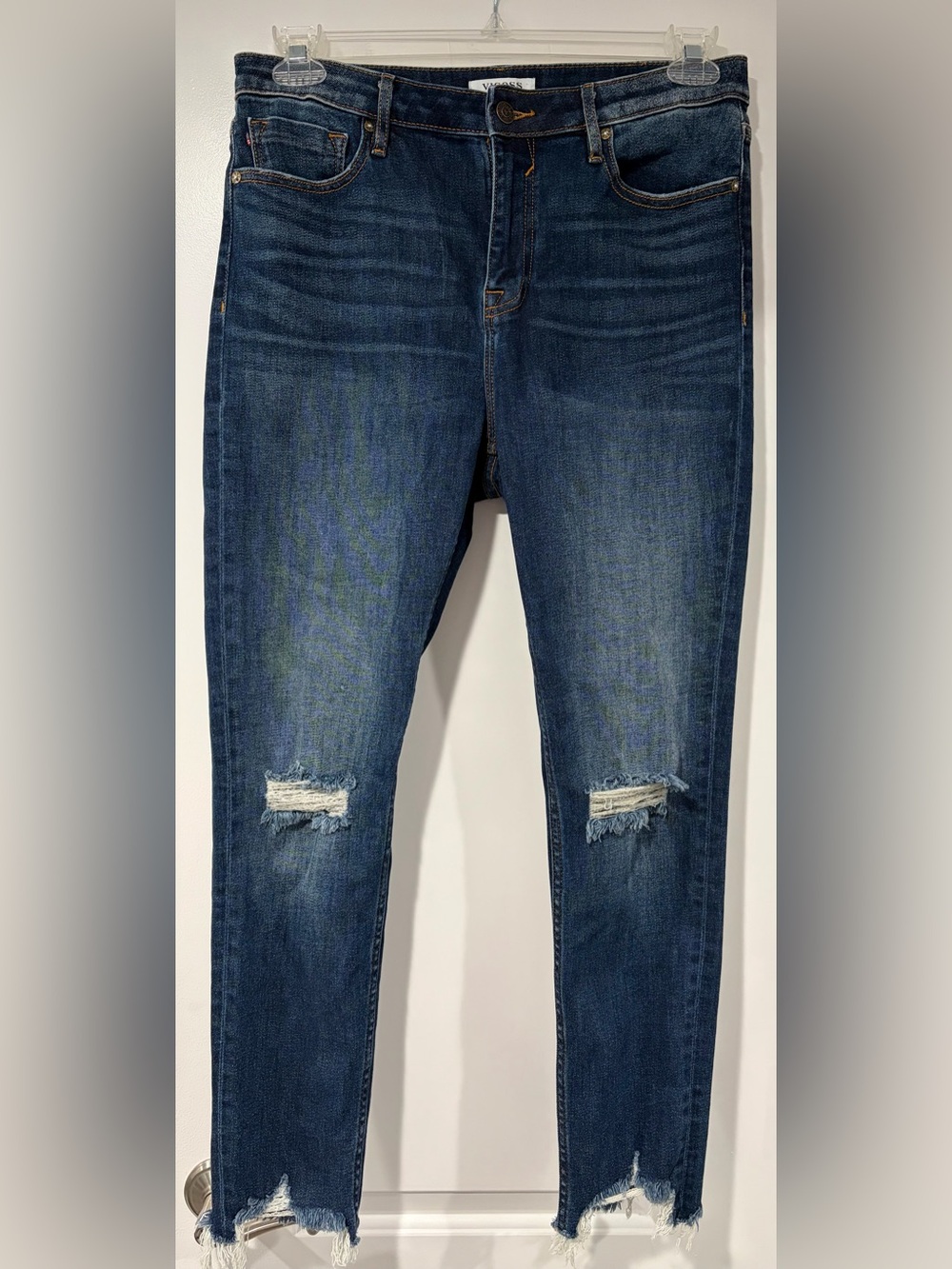Women's Distressed Blue Jeans